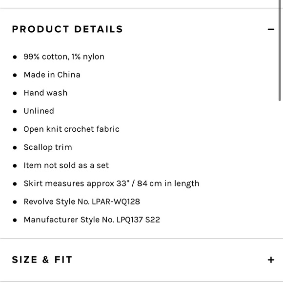 Size M | LPA Lanita Crochet Midi Skirt in Ivory & Nude - Picture 7 of 7